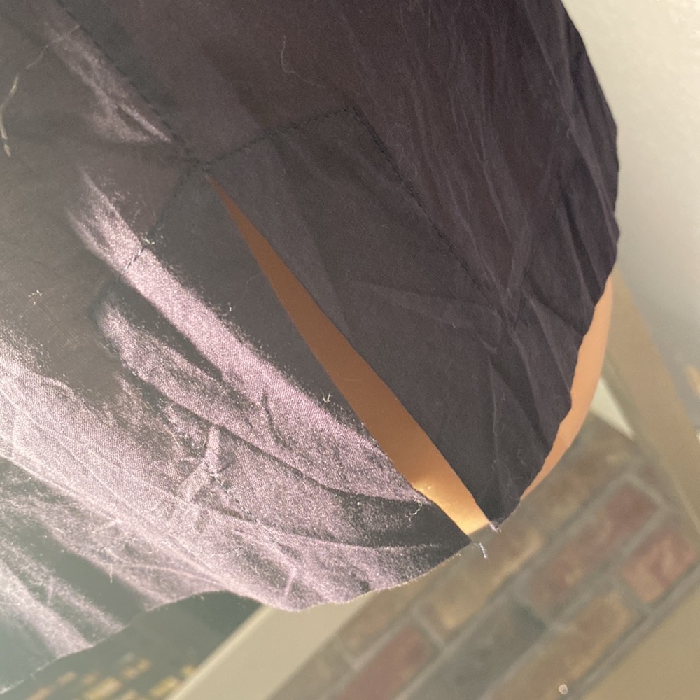 TORY BURCH - l/s dark blue tunic: silver sequins on neck & cuffs, hip slits - 8 - Picture 10 of 16